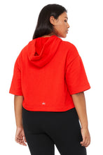 Load image into Gallery viewer, Air Land Ocean Short Sleeve Crop Hoodie