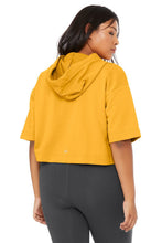 Load image into Gallery viewer, Air Land Ocean Short Sleeve Crop Hoodie - Tuscan Sun