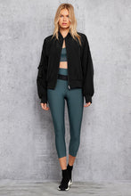 Load image into Gallery viewer, High-Waist Fitness Capri - Deep Jade/Black