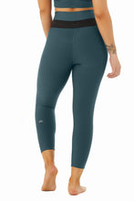 Load image into Gallery viewer, High-Waist Fitness Capri - Deep Jade/Black