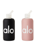 Load image into Gallery viewer, Alo Glass Water Bottle - 1L - Pale Mauve
