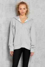 Load image into Gallery viewer, Caliber Zip Hoodie - Athletic Heather Grey/White
