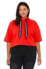 Load image into Gallery viewer, Air Land Ocean Short Sleeve Crop Hoodie
