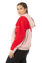 Load image into Gallery viewer, Duality Reversible Sherpa Jacket - Pale Mauve/Scarlet
