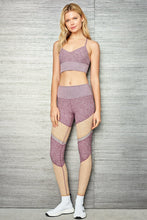 Load image into Gallery viewer, High-Waist Alosoft Sheila Legging - Dragonfruit Heather/Caramel Heather/Gravel Heather
