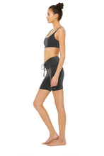 Load image into Gallery viewer, High-Waist Lace-Up Short &amp; Glitter Bra Set
