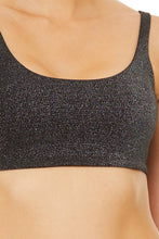 Load image into Gallery viewer, High-Waist Lace-Up Short &amp; Glitter Bra Set
